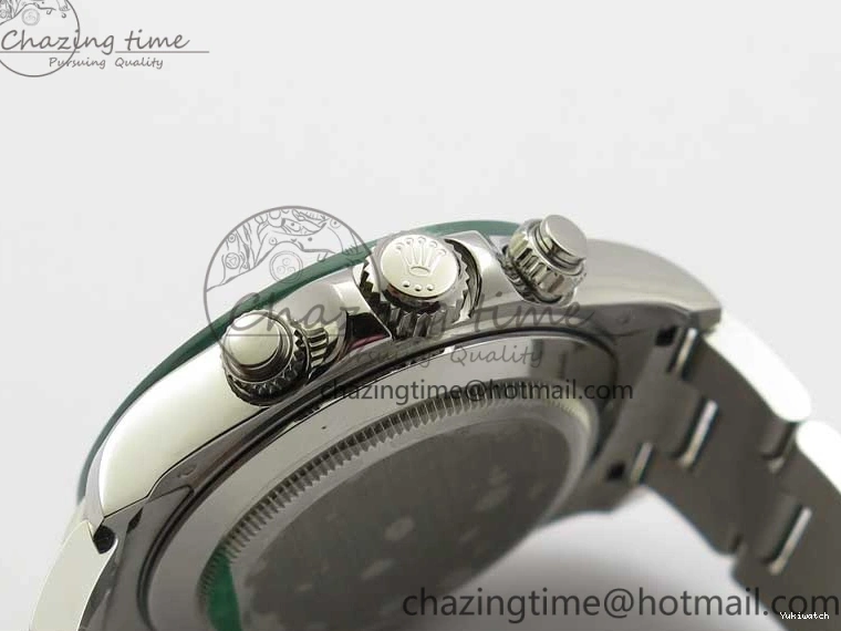Ceramic A7750 Daytona on Dial SS Green 116520 Real SS Stick Markers Bezel Bracelet Edition UBF Best 0301